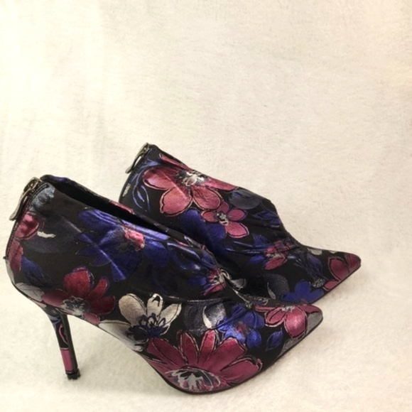 Purple Floral 4.25" Heel Bootie - Picture 7 of 10